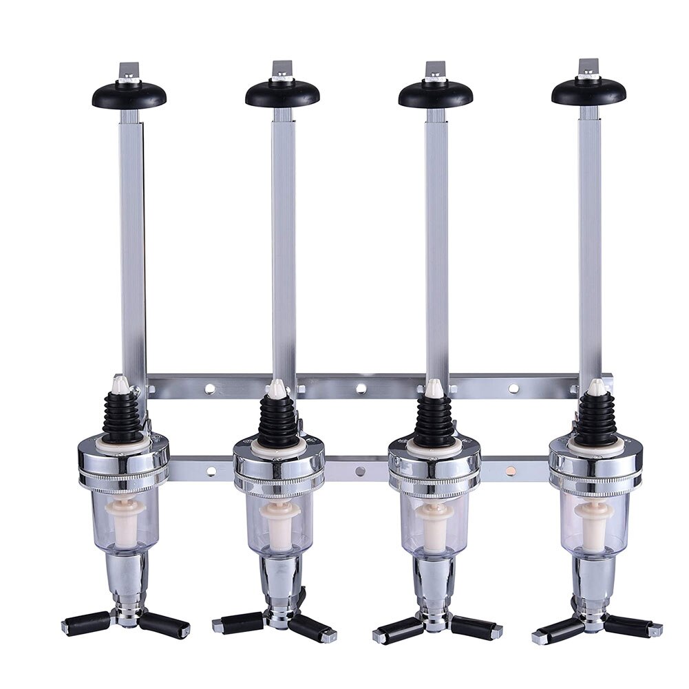 Dispensador de licor de 4 cabezales, dosificador de bebida montado en la pared, estantes para vino, dosificador de vino de cóctel, soporte: 4-Head
