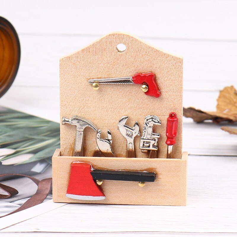 1:12 Poppenhuis Miniatuur Mini Tool Board Set Model Meubels Poppenhuis Accessoires Speelgoed