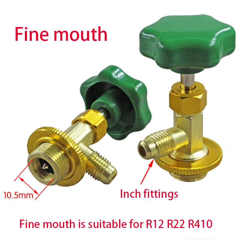 R12 R22 R410 R134A Air conditioning liquid filling safety valve open valve bottle opener refrigerant special fluoride tool: Yellow