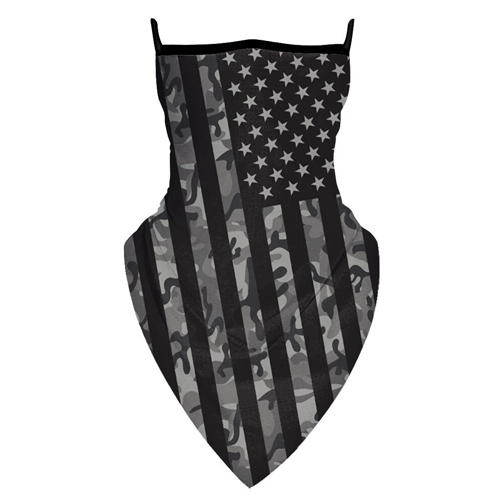 Foulard Triangle avec drapeau français, cache-nez avec crochet d'oreille, multifonctionnel, anti-poussière, respirant, Tube Bandana, réutilisable, masque de randonnée: 032