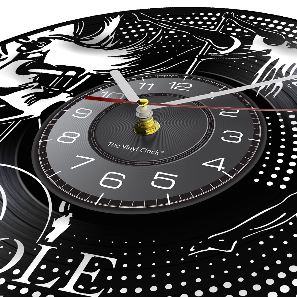 Reloj de pared con disco de vinilo de Pole Dance, arte de pared Vintage para Club nocturno, decoración de tubo de acero, reloj de pared de baile hecho a mano, de bailarinas