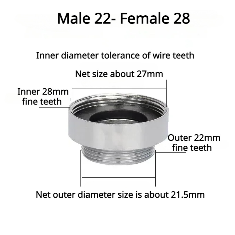 1 teile/los M22 zu M20 M18 M28 Gewinde Edelstahl Stecker Wasserhahn Gelenke Wasserfilter Zubehör Küche Wasserhahn Adapter: Blau