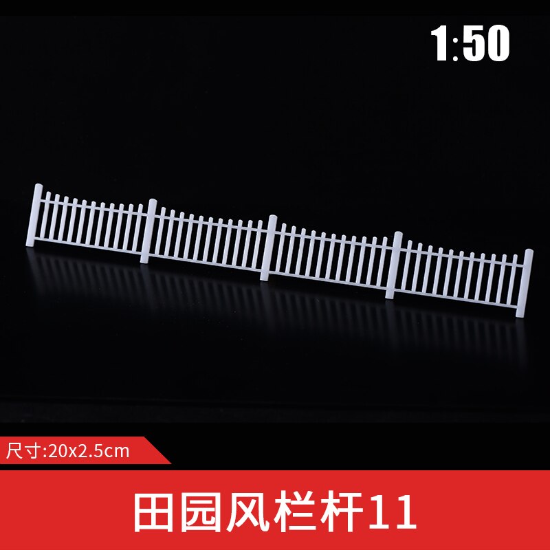 10pcs/lot 1/50 scale Model Fence Train Railway Building Fence Wall Model Building Material