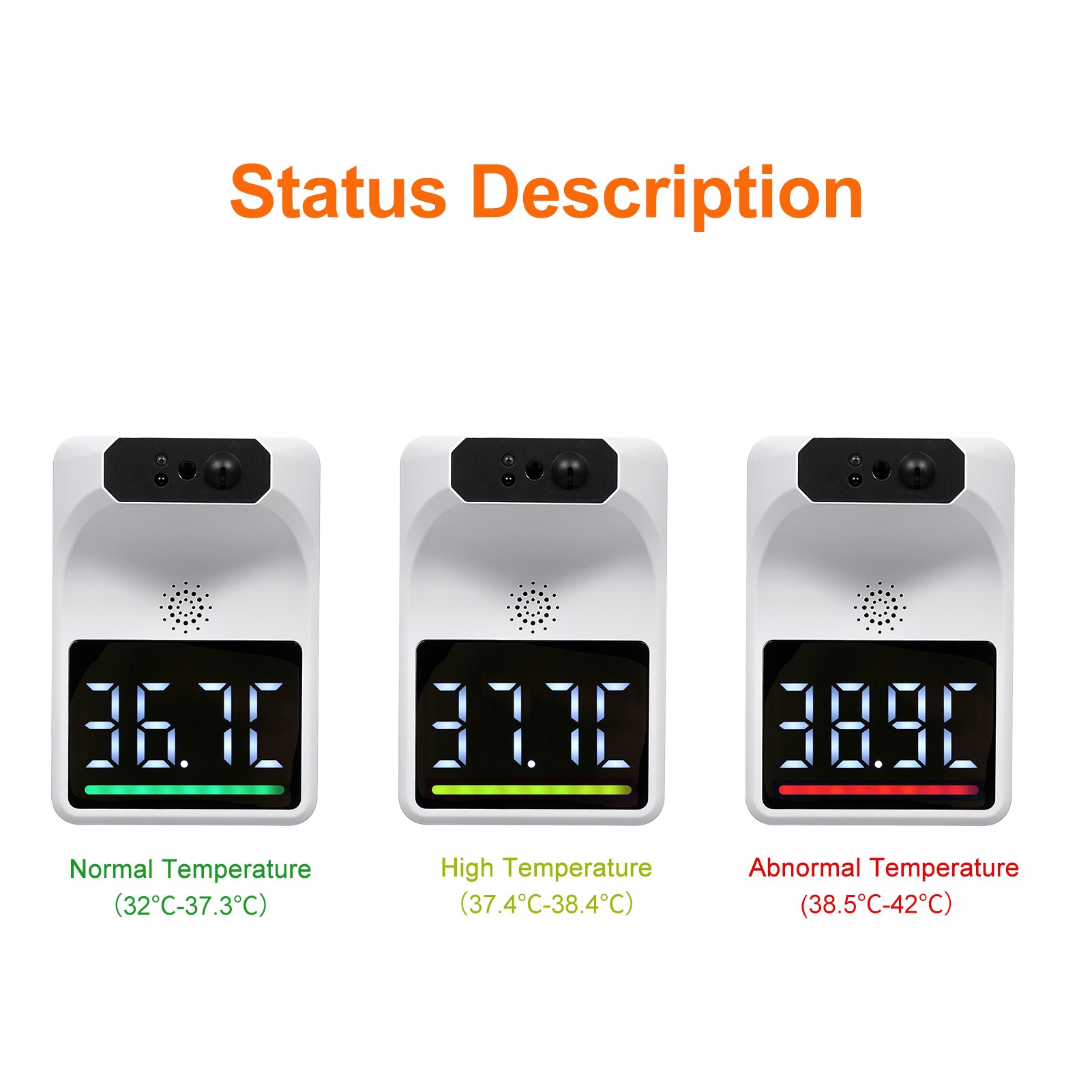 Digital Thermometer Infrared Thermometer Three Installations14 Languages °C/°F Body/Object Temperature