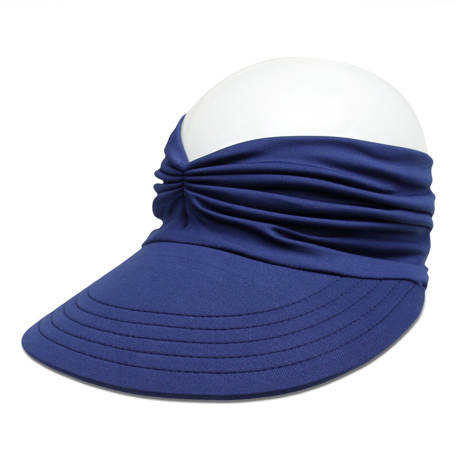 Ultraviolet-proof Sunshade Hat for Women's Outdoor Trend In Spring and Summer Empty Top Hat Big Brim Hat: 9navy