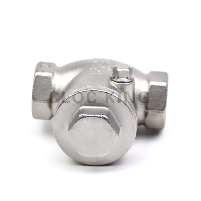 Válvula antirretorno horizontal de boca de alambre de acero inoxidable DN15-DN50, válvula de retención oscilante de rosca hembra de acero inoxidable 1/2 de 304 &quot; - 2&quot;