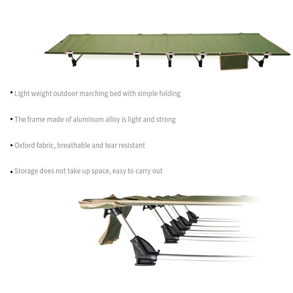 Lichtgewicht Camping Bed Outdoor Draagbare Opvouwbare Bed Veld Bed Kan Weerstaan 330lb Camping Bed Wandelen Lucht Mat