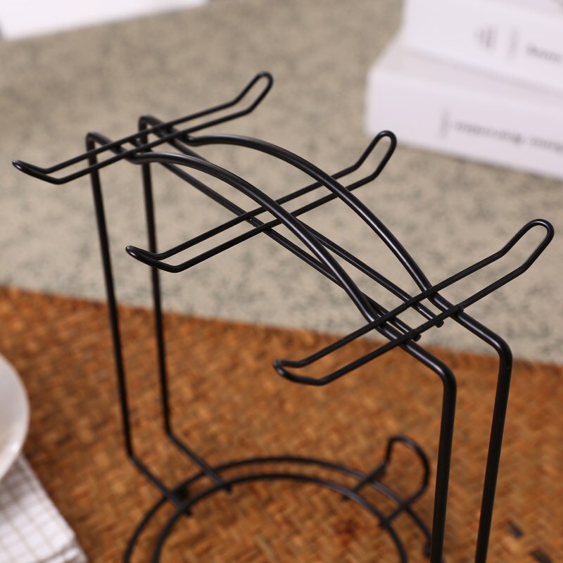 1 Set Stainless Steel Coffee Tea Cup Storage Holder Kitchen Mug Hanging Display Rack Drinkware Shelf