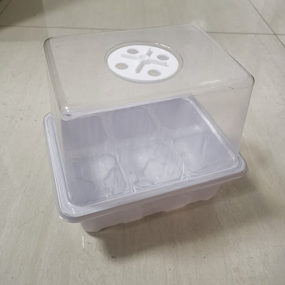 Plant Growth Box Plastic Spring Seedling Bag Flower Pot Practical Insulation: White