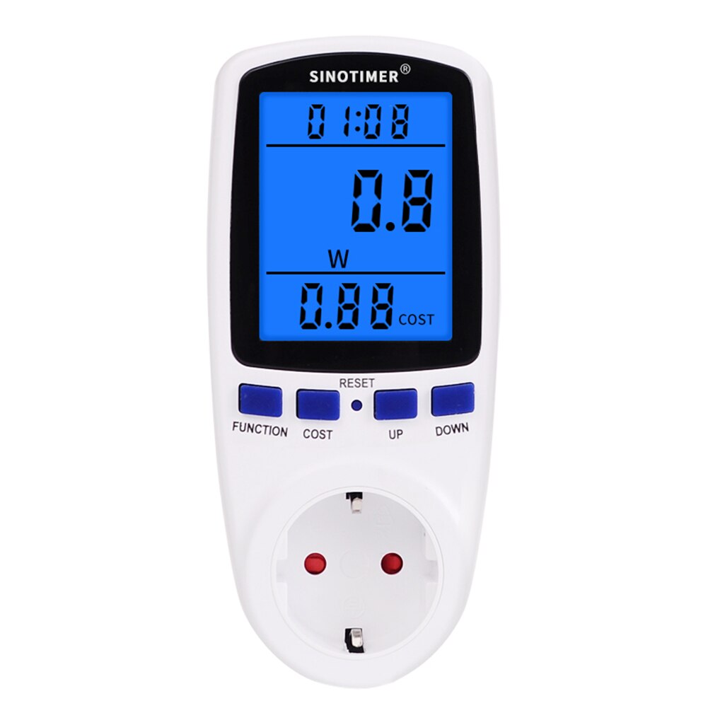 220V Ac Eu Digitale Lcd Power Meter Wattmeter Socket Wattage Kwh Energie Meter Fr Us Uk Au Br Meten outlet Power Analyzer