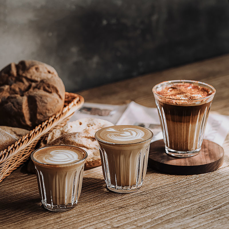 Vasos para beber taza de café helado americano Latte, vaso clásico Vintage de extracto frío para leche, jugo y vino