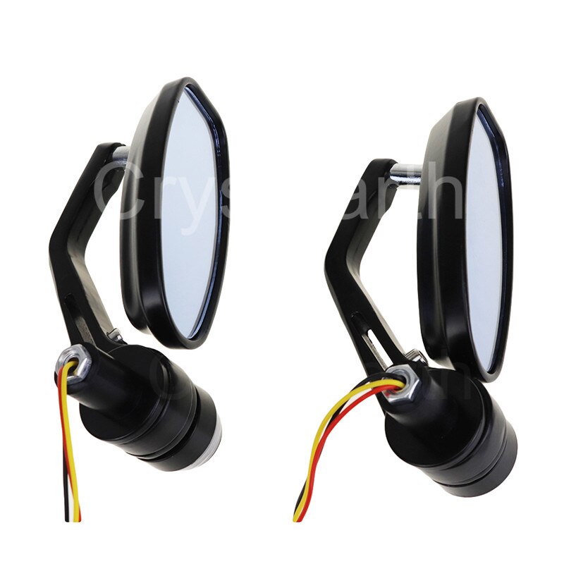 7/8 "22mm uniwersalny motocykl kierownica bar kończyć się lusterka lusterko wsteczne w/kierunkowskazy dla Honda SUZUKI Kawasaki Harley