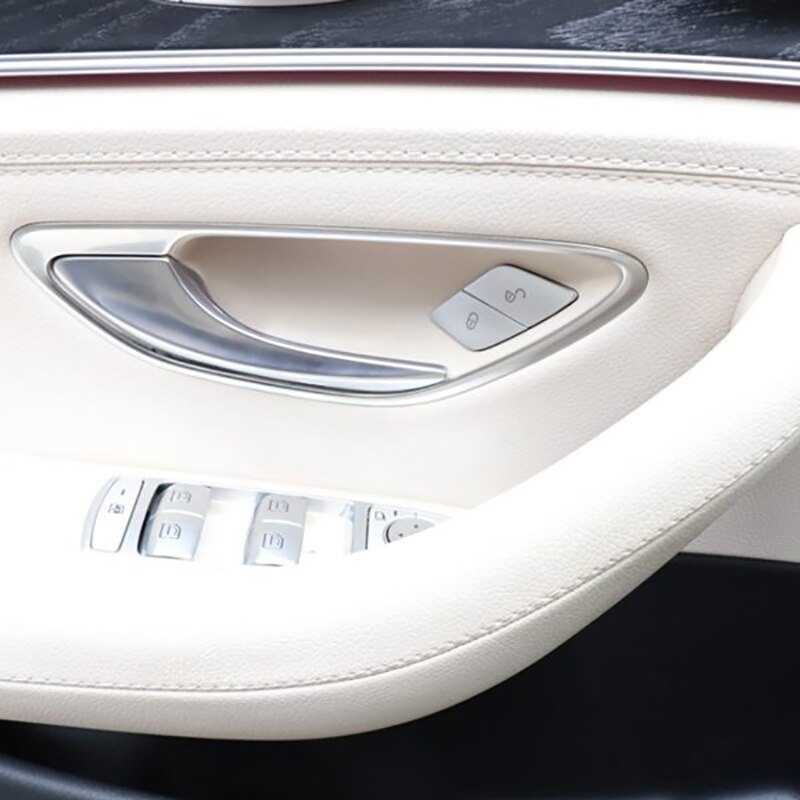 Interruptor para puerta de coche, botones de desbloqueo, cubierta de decoración embellecedora, para Benz W205 W213 X253 C E Class GLC (copiloto)