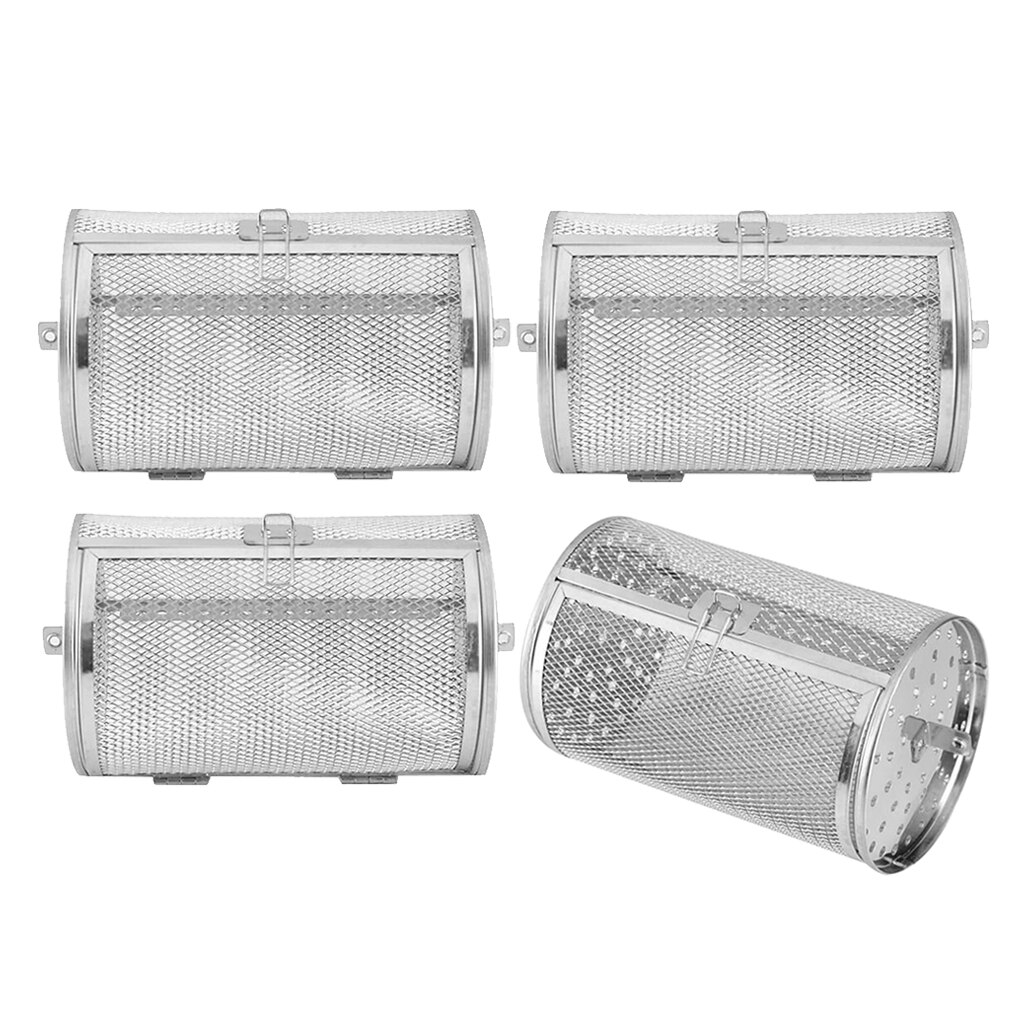Roestvrijstalen Rotisserie Oven Mand Roterende Bakkooi Voor Roosteren Baknoten Koffiebonen Pinda BBQ Grill Koffiebrander Oven Onderdelen Bakken Accessoires