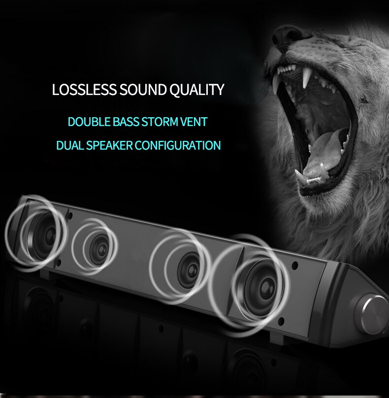 Computer Speakers Wireless Bluetooth Speakers Subwoofer Soundbar TV Bass Surround Sound Box for PC Laptop phone Tablet MP3 MP4