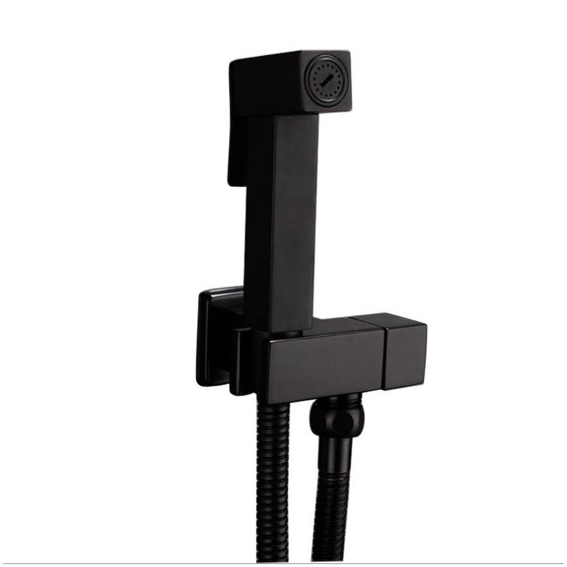 Hand held Toilet Bidet Sprayer set Kit Solid Brass Hand Bidet faucet for Bathroom hand sprayer shower head Square