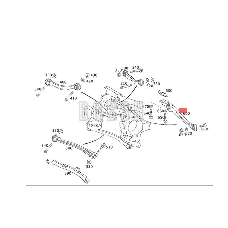 NPS Draagarm, wielophanging voor o.a. Kia, Hyundai, Hyundai (Beijing