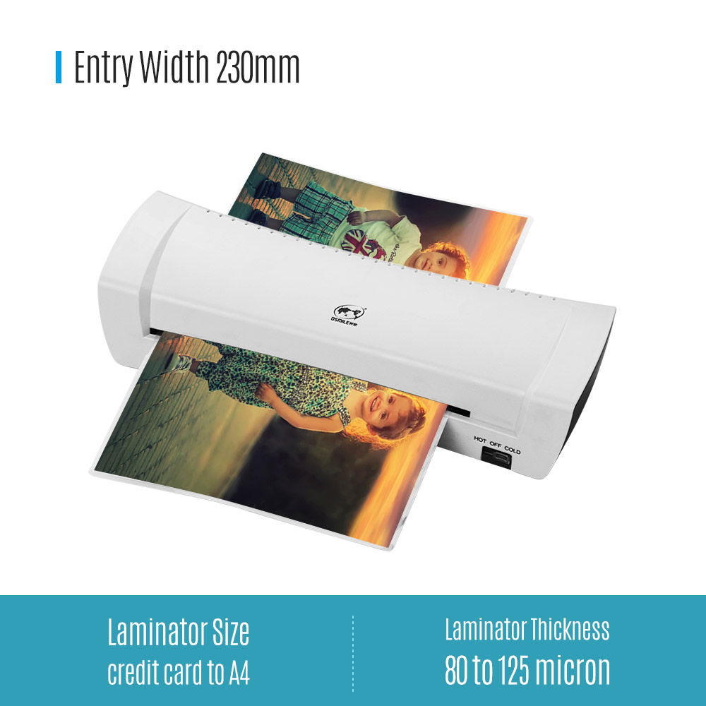 SL200 Laminator Machine and Cold Laminating Machine Two Rollers A4 Size Laminator for Photo Picture Credit Card Home Office