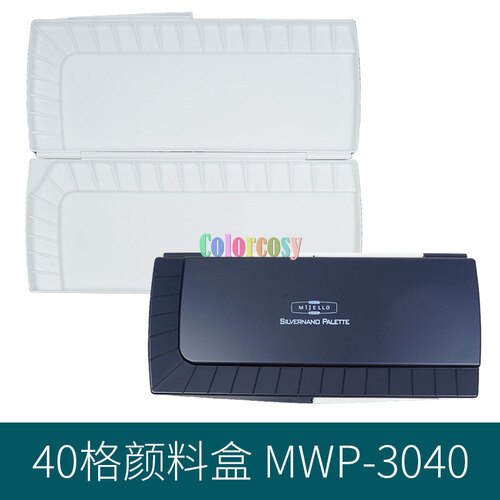 Mijello-paleta de acuarela de fusión hermética, a prueba de fugas, de plástico plegable, grande: 40 grid MWP 3040