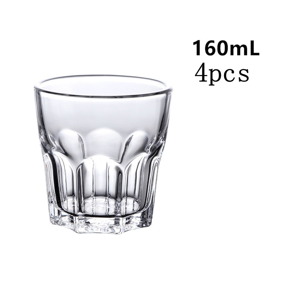 4pcs Transparent Crystal Glass Cup for Whiskey Wine Vodka Bar Club Spirits Wine Glass Cup Beer Wine Glass Brandy Cup: A12