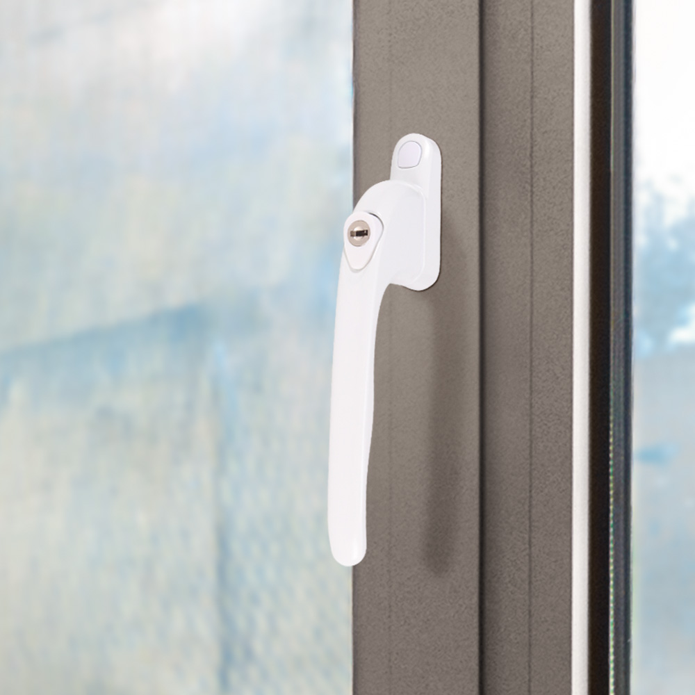 Hemfönsterhandtag nyckellåsning för dubbelglas aluminiumlegering dörrhandtag fönsterhandtag spärr låser dörrhandtag
