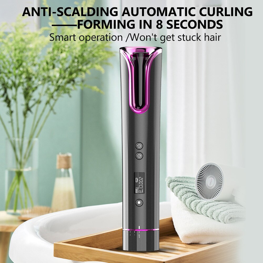 Automatic Hair Curler Cordless USB Rechargeable Au... – Vicedeal