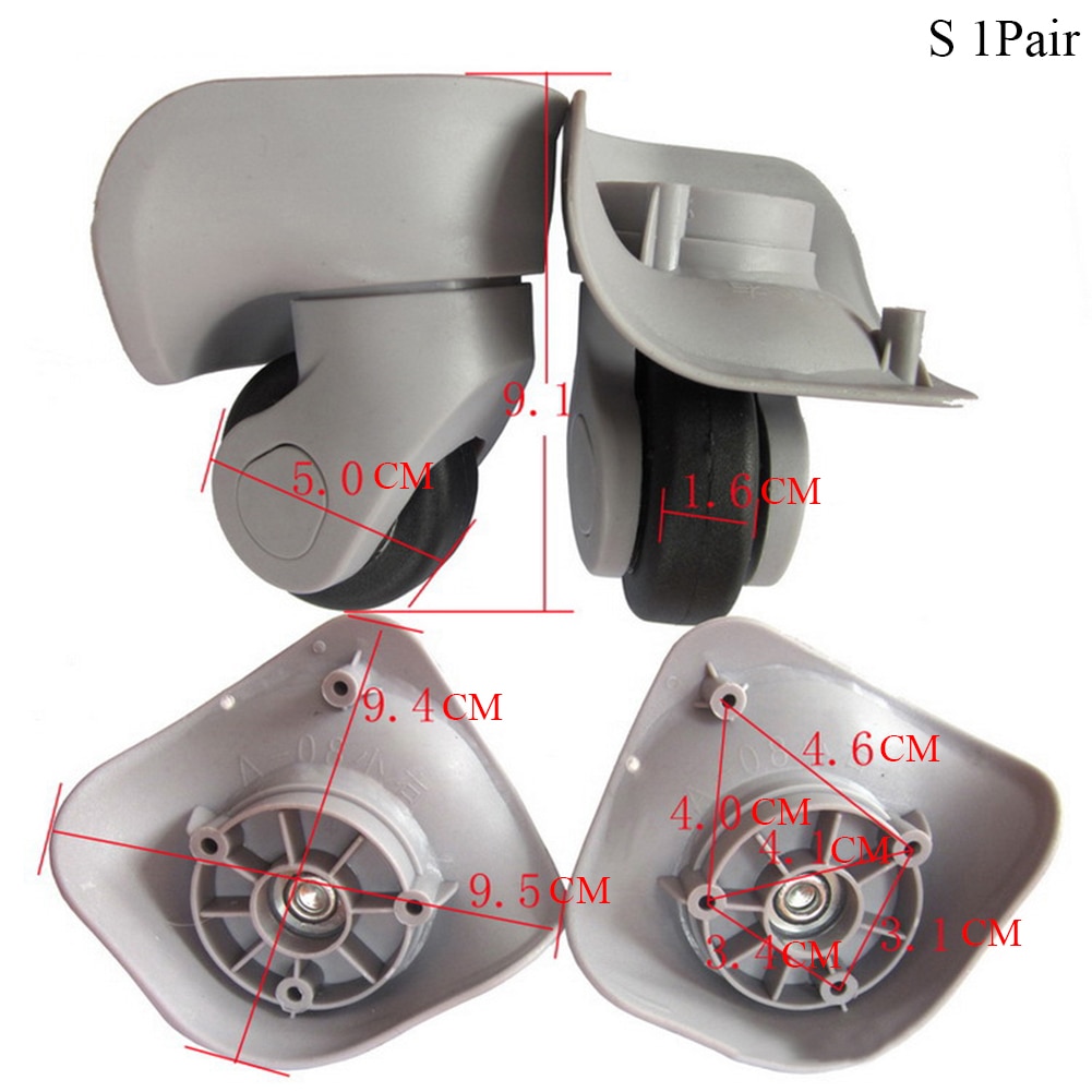 thumbnail image 2 of Replacement Luggage Wheel Set – Rubber Trolley Wheels For Suitcase Repair (A08, 4 Pcs) 2 of 5
