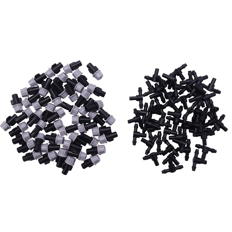 100Pcs(50 Pairs)Garden Irrigation Kit Adjustable Atomization Dripper Atomization Connection Tee Joint Water Irrigation Drip Irri: Default Title