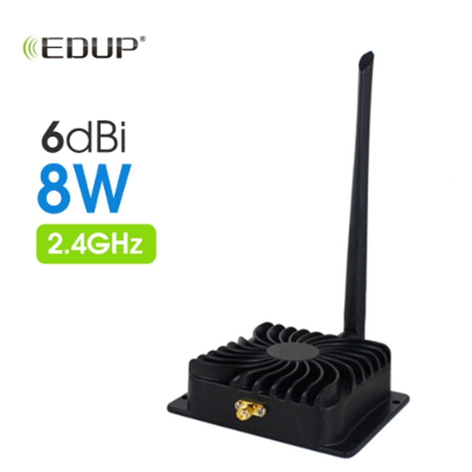 Edup trådløs wifi forstærker power booster til trådløs router signal booster repeater bredbånd 2.4 ghz 8w ep -ab003