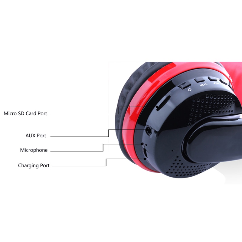 3,5mm Kabel Headset MP3 Spieler mit FM Radio Karte Spielen Max zu 32GB Bluetooth Kopfhörer Drahtlose Kopfhörer Für PC Handys TV Spiele
