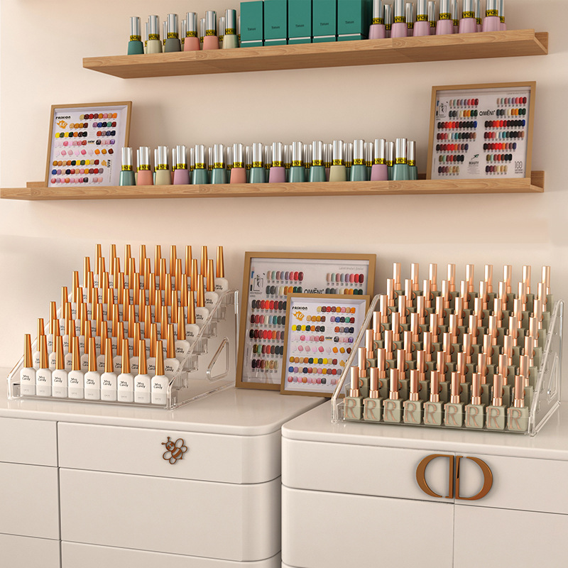 3/4/5/6/7 Lagen Acryl Nagellak Display Organizer Uv Gel Plank Snel Te Installeren Cosmetische Rek Sieraden Stand Manicure Opslag