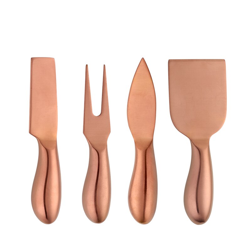 4 st/set ostskärare knivskärarsats guld ostskärare rivjärn köksredskap tårtspatel smörknivsspatel: Roséguld 4 st