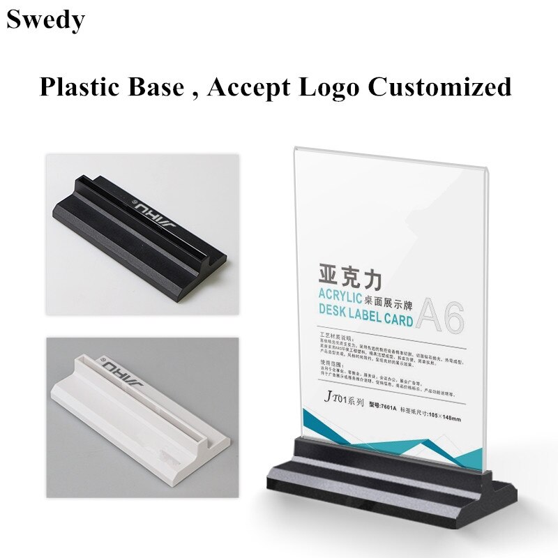 A5 148X210MM Double-Sided Desktop Acrylic Sign Holder Plastic Display Stand Restaurant Table Menu Card Flyer Holder Poster Frame