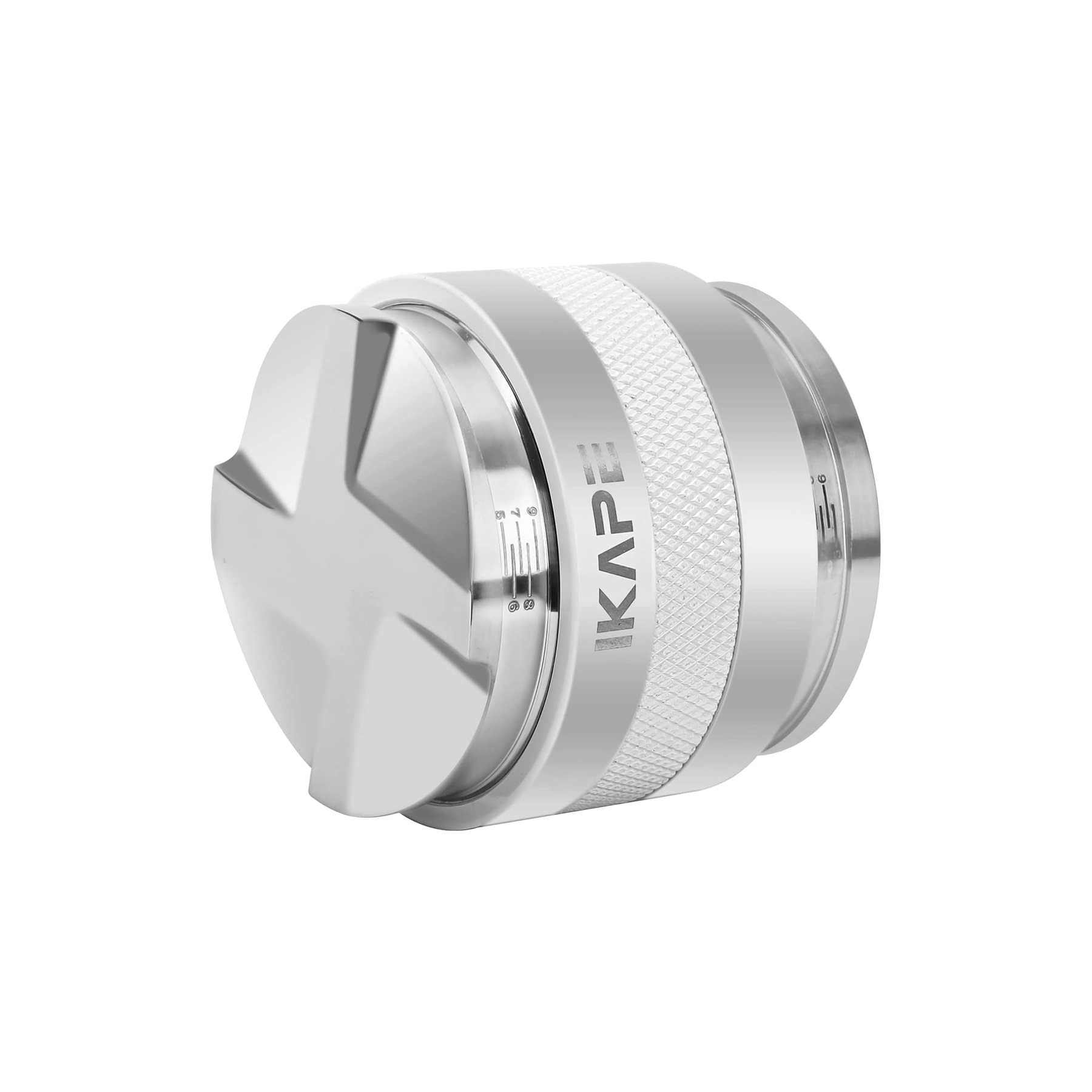 IKAPE Coffee Distributor & Tamper, 2 in 1 Adjustable Depth Espresso Distributor Tool fit for 51/54/58mm Bottomless Portafilter: Silver / 51mm
