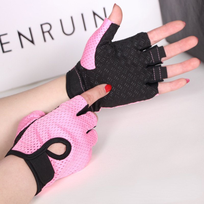 Gewichthefhandschoenen Dames Heren Fitness Gymhandschoenen Halfvinger Ademend Antislip Gel Pad Bodybuilding Training Halters Handschoenen: Donker Kaki / S