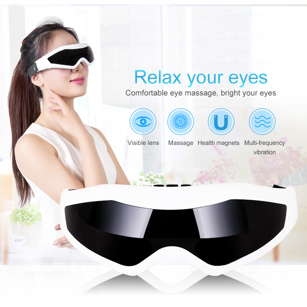 Elektrische Auge Massagegerät Magnet Therapie Vibration Lindern Akupressur Auge Schlaf Maske Gesundheit Schönheit Augenschutz Instrument