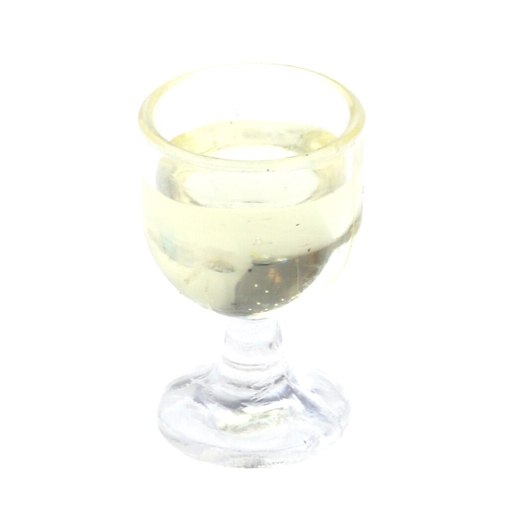 Set of 10 Pieces 1/12 Scale Wine Glasses Champagne Cups Goblet Model Foods Groceries for Dolls House Accessories