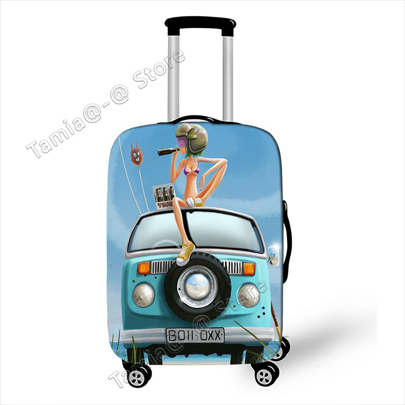 Capa protetora para mala de viagem de carro, acessórios de viagem, capa elástica contra poeira para bagagem, aplicável a mala de 18 ''-32'': XL / Laranja