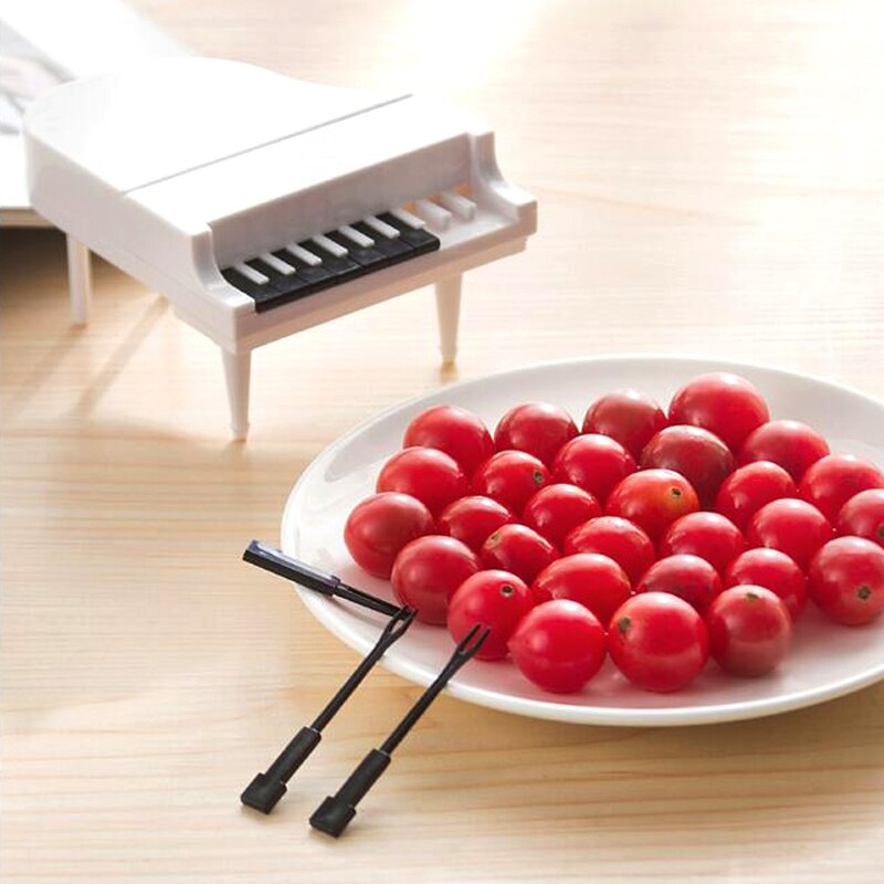 10 stk / sæt mini klaver frugt gafler dessert gafler mad plukker multifunktion hjem desktop dekorativt ornament
