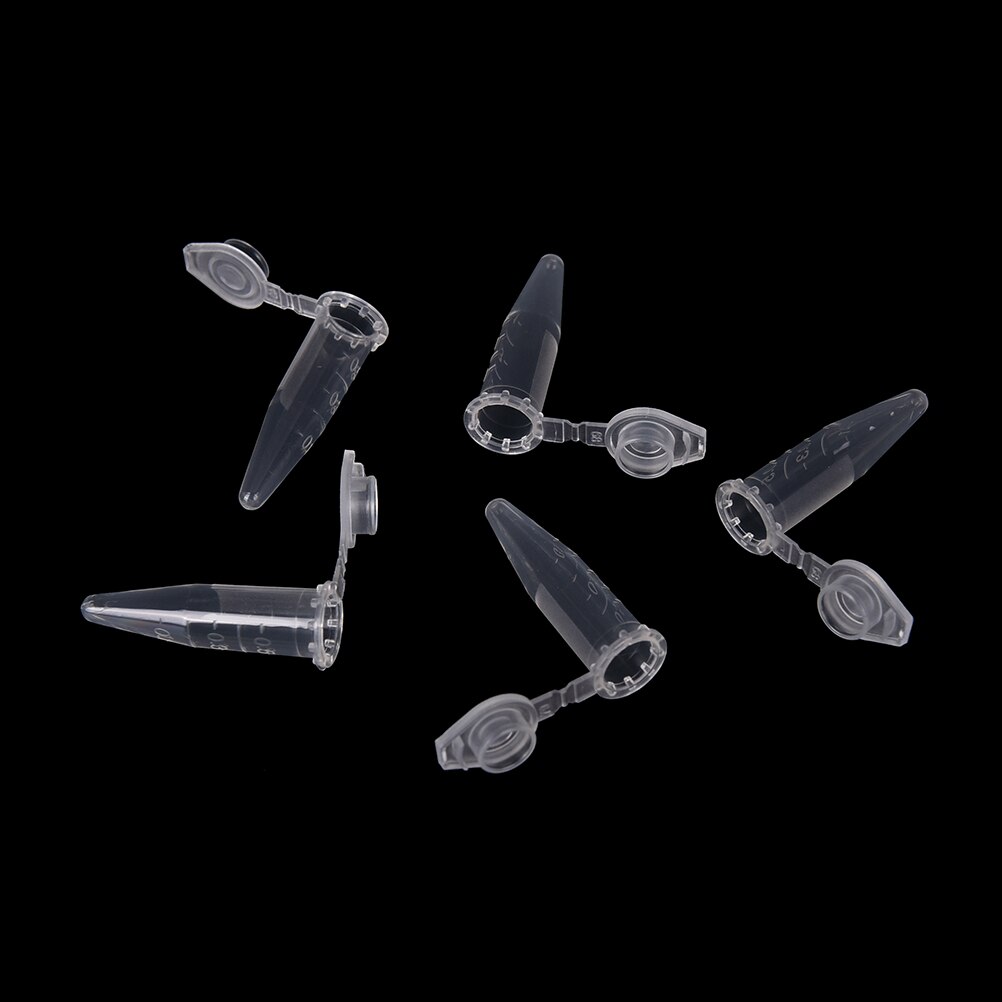 0.5 ML Zentrifuge Phiole schnappen Deckel Container Pro Labor Probe Probe Labor Lieferungen 50Stck klar Mikro Plastik Prüfung Rohr