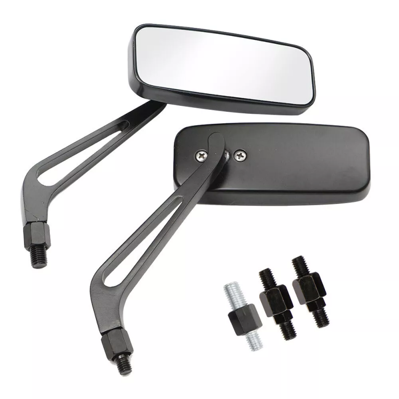 Espejo retrovisor antideslumbrante para motocicleta, espejo lateral ajustable con roscas de 8mm/10mm para Harley, Honda, Kawasaki, Yamaha, Suzuki: Default Title