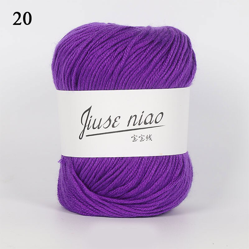50g/ball Baby Worsted Wool Needlework Cotton Yarn Thread Skin Friendly Knitted Cashmere Yarn Crochet Yarn: 20