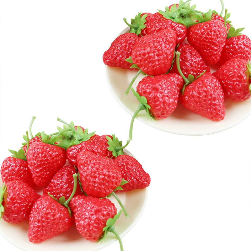 Inrichting Artikel Simulatie Aardbei Model Kunstmatige Aardbei Vruchten Realistische Plastic Aardbei Model Rekwisieten Decoratie