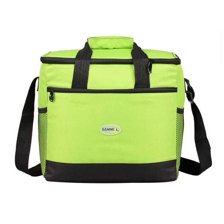 New Fashion 16L borsa da pranzo isolata portatile di grande capacità borsa da Picnic per alimenti termici per donna borsa da pranzo per uomo thermo Bag: green
