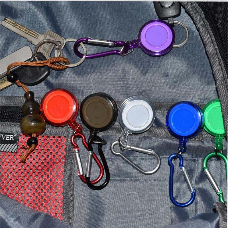 Unisex Intrekbare Reel Pull Sleutelhanger Id Badge Lanyard Naam Tag Key Kaarthouder Riem Clip Duurzaam Sleutelhanger Tas Ketting clip