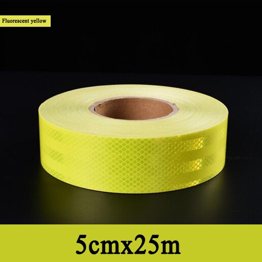 Cinta adhesiva reflectante prismática, cinta de visibilidad para remolque de camión, 5cm x 25m por rollo: 5cmx25m green