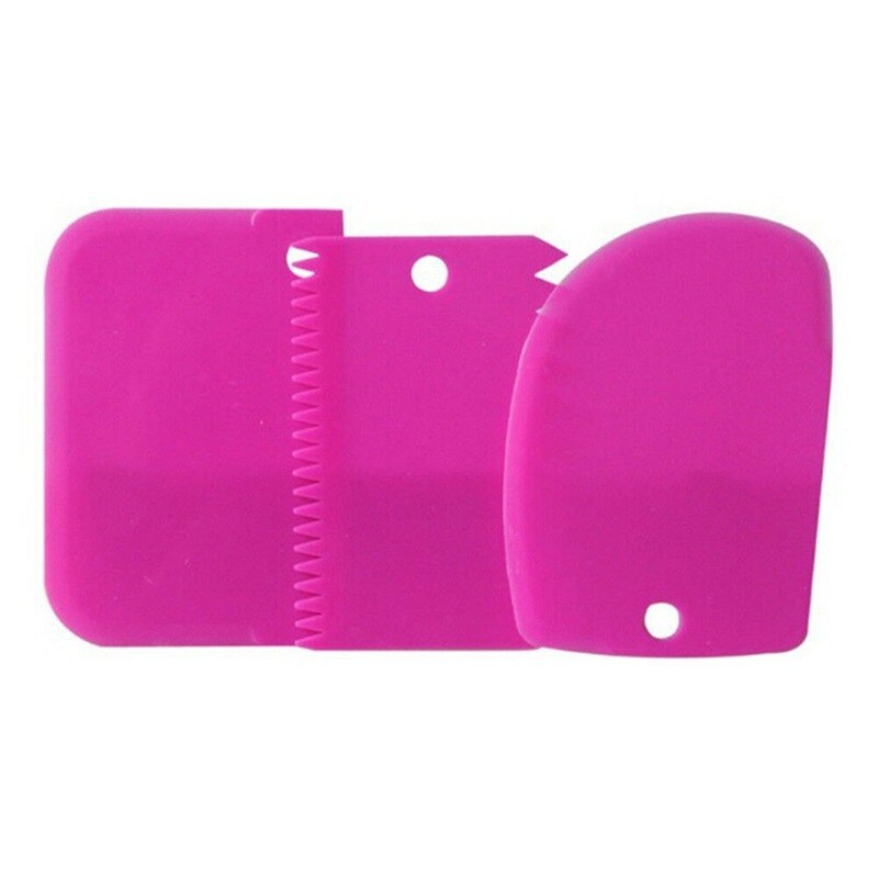 3 stuks/partij deeg taartvormpjes spatel voor taart crème schraper pasta uitstekers schraper onregelmatige tanden rand diy gladder