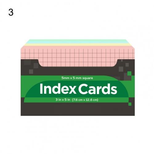 Praktische 1 Set Grote Multifunctionele Neon Index Kaarten Papier Note Kaarten Milieuvriendelijke Voor Thuis:  3