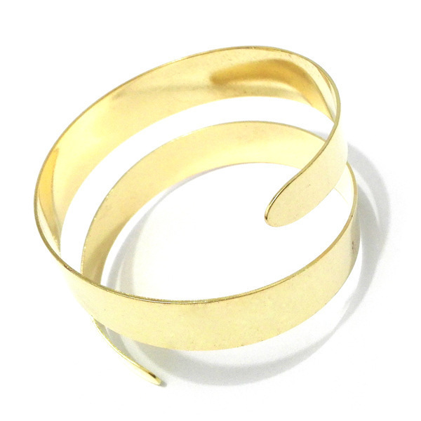 dernier bracelet bras et bracelet manchette simple or argent plaqué fil de fer réglable pour les femmes: Gold