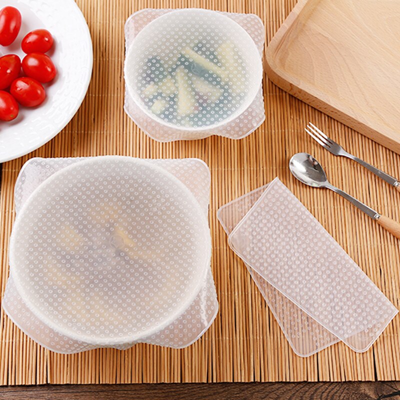 Silicone Cover Reusable Silicone stretch lids Multifunctional Silicone Wrap Seal Lid Food Fresh Keeping Kitchen Tool